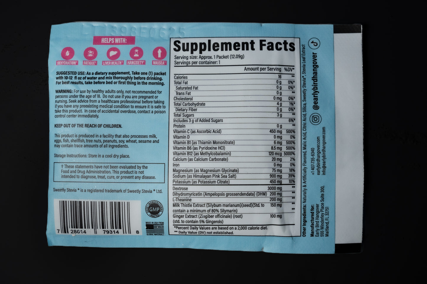 Hangover Remedy Packets